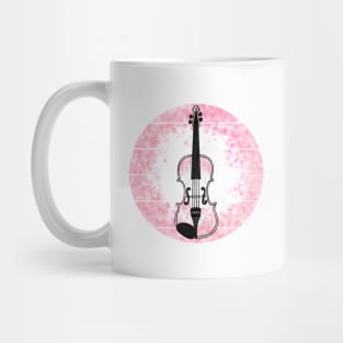 Floral Violin Japanese Cherry Blossom Violinist Musician Mug